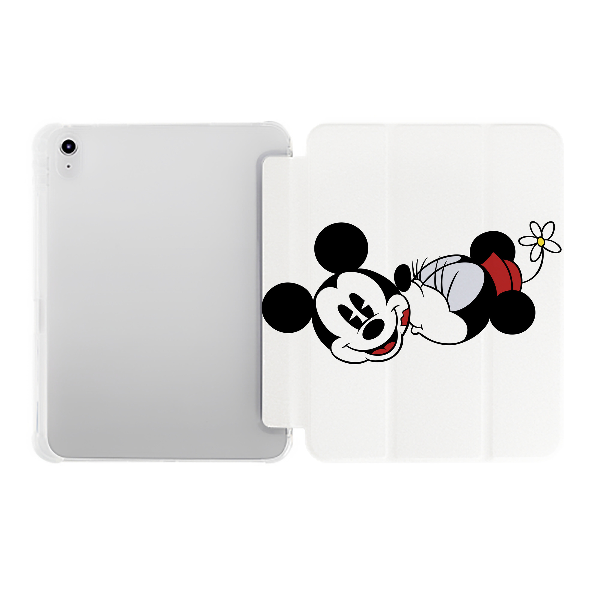 （画像用） ミッキーマウス Mickey Mouse IPad ケース ペン収納付き 三つ折りスタンド PUレザー×シリコン 対応機種9.5/10.5/10.9インチ